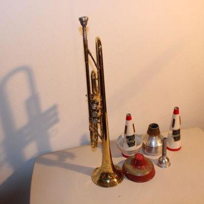 Mid 1950's 24A Trumpet Henri Selmer Paris Repose Vintage Case and Mutes