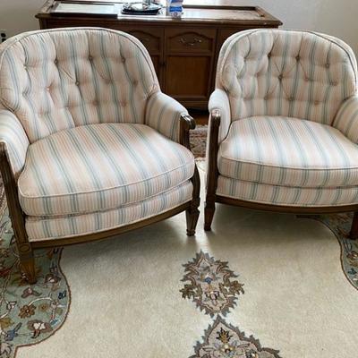 Vintage Pair of Club Chairs 