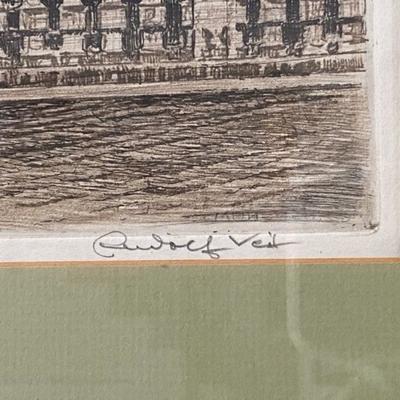 Rudolf Veit German Mid-Century Etching Signed and Numbered Print 128/200