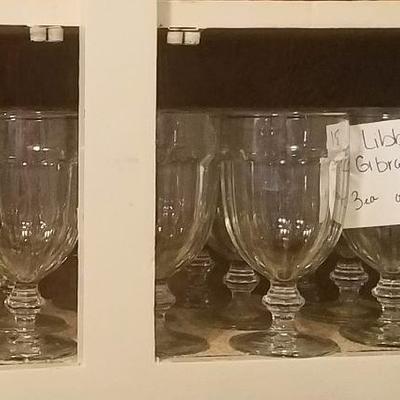 Set of 18 Libbey Clear Gibraltar Glasses