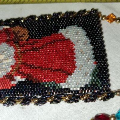 Santa Beaded Pouch 