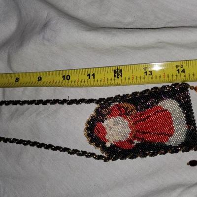 Santa Beaded Pouch 