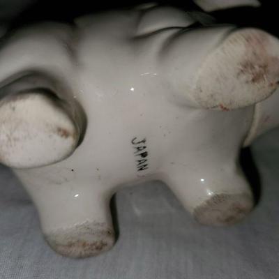 Vintage Pig Pin Cushion and Tape Measure 