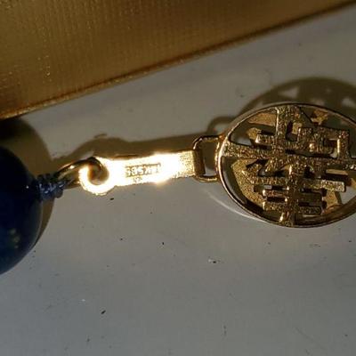 14 K Blue Lapis Necklace 