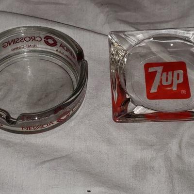 2 small ashtrays