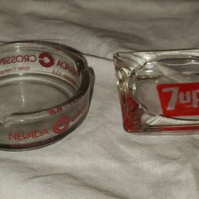 2 small ashtrays