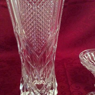 LOT 1 - Glass Votives and Vase