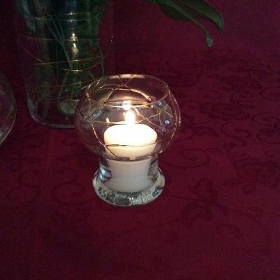 Lot 3 Votives and vase