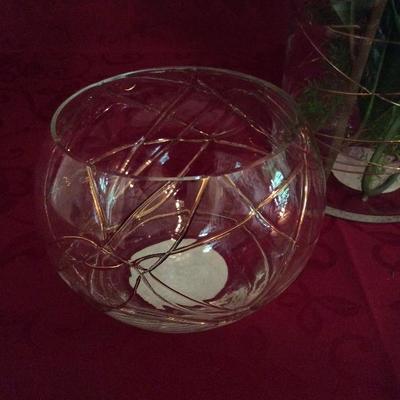 Lot 3 Votives and vase