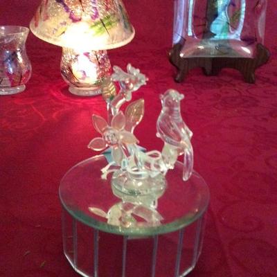 Lot 5 Votive holder, candle try and  candle  shade