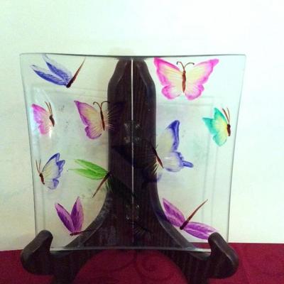 Lot 5 Votive holder, candle try and  candle  shade