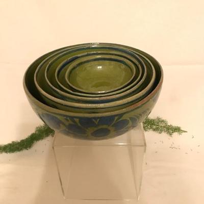 LOT 22 Hand Painted Nesting Bowls