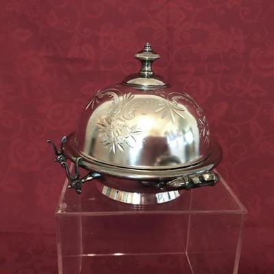 Lot 37 - Silver Plate Round Butter Dish
