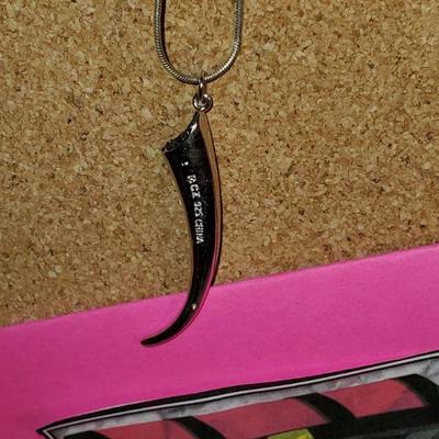 Sterling Claw with Black rhinestones on top