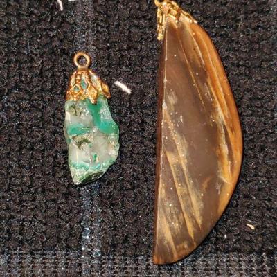 2 Stone Pendants