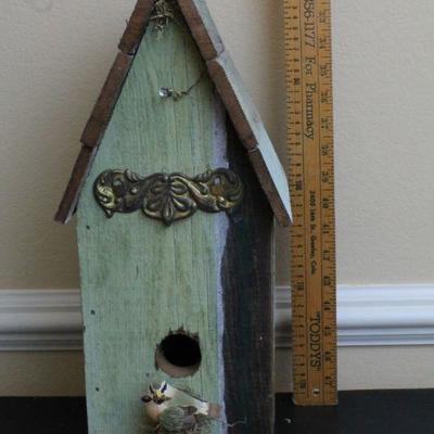 LOT #54: Vintage Wood Deco Bird Home
