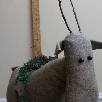 LOT #55: Large Twig Folk Art Holiday Reindeer