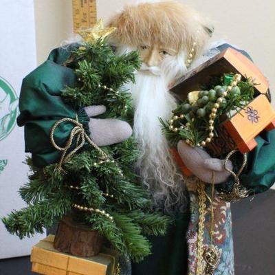 LOT #58: Vintage Lynn Haney Green Velvet Coat w/ Fur Trim Santa Claus