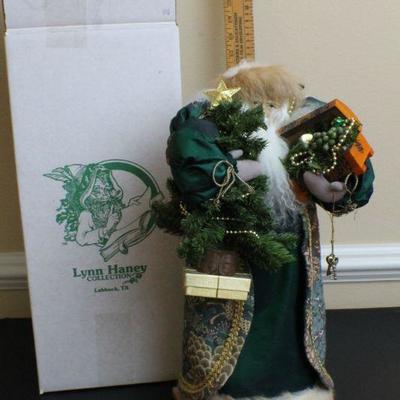 LOT #58: Vintage Lynn Haney Green Velvet Coat w/ Fur Trim Santa Claus