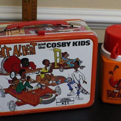 LOT #61: Authentic Vintage FAT ALBERT and the COSBY KIDSâ„¢ Metal Lunchbox w/ Thermos