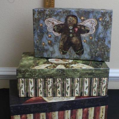 LOT #63: Set of (3) Graduated Gift or Storage Boxes by BOB'S BOXESâ„¢
