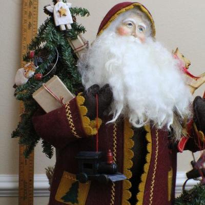 LOT #65: Santa Claus w/ Bear Themed Coat and Toys