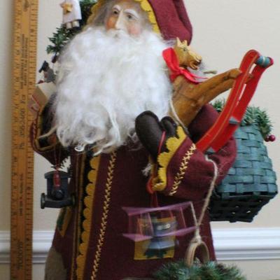 LOT #65: Santa Claus w/ Bear Themed Coat and Toys