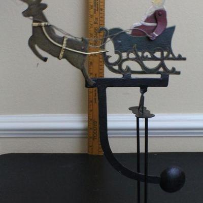 LOT #67: Vintage Santa in Sleigh w/ Rocker Function and Moving Arms