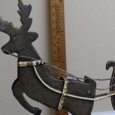 LOT #67: Vintage Santa in Sleigh w/ Rocker Function and Moving Arms