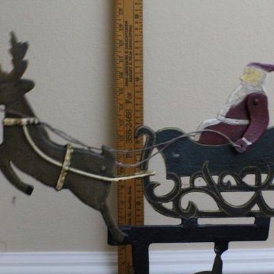 LOT #67: Vintage Santa in Sleigh w/ Rocker Function and Moving Arms