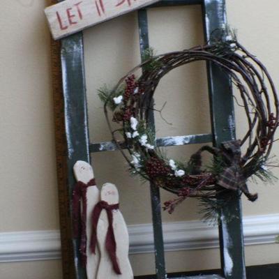 LOT #68: Large Holiday Christmas "Let it Snow" Window Deco