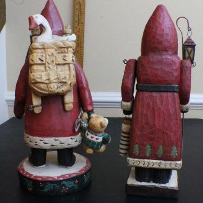 LOT #71: (2) Vintage Santa Claus Christmas Deco 