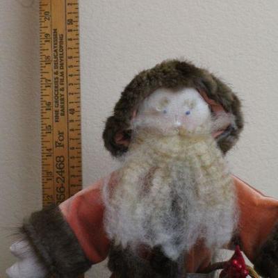 LOT #74: Vintage 1988 Tall Handmade Santa Claus Folk Art Christmas Deco Figure SIGNED 