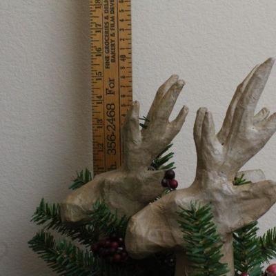 LOT #76: (3) Paper MachÃ© Vintage Reindeer 