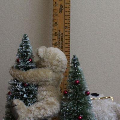 LOT #82: Bear Sled Christmas Home Deco w/ Teddy Roosevelt Patriotic Theme
