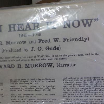 Signed "Edward R. Murrow,"  "I can hear it now". 1933 to 1949 Albums.(Signed )