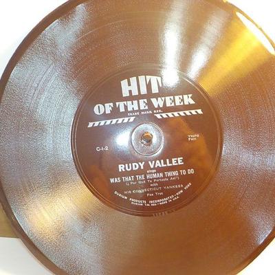Original record "Rudy Vallee" hit of the week, "Was Chat the human thing to do'"