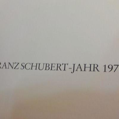 Famous Composer "Franz Schubert-Jahr 1978. Sheet work.