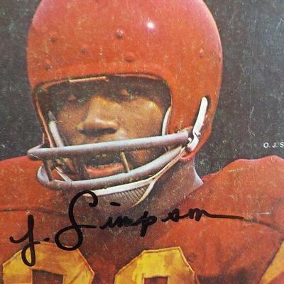 Signed Magazine of OJ. Simpson in his USC years. Full copy.
