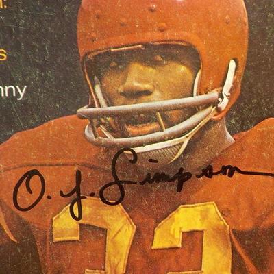 Signed Magazine of OJ. Simpson in his USC years. Full copy.