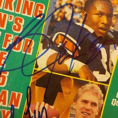 "Sports Illustrated with college "Bo Jackson, Chuck Long, Joe Dudek, all signed.