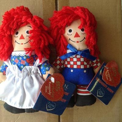 Raggedy Ann Raggedy Andy mini Dolls 