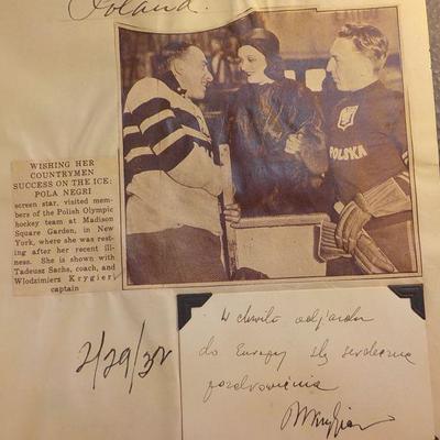 US. Olympic Racing team 1932, Complete covering news and letters and autographs.