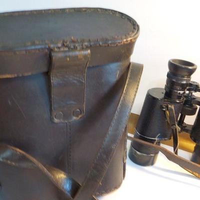 German WW2 Binoculars "Heliolith' Schutz A.G. Cassel & leather case.