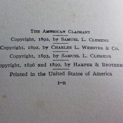 "" Mark Twain 1899  Vol. XXI,"