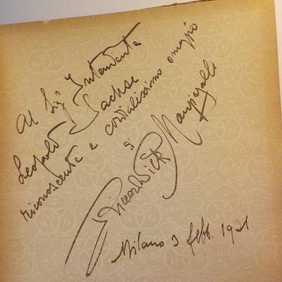 Signed Basie Bote by Arrigo Boito a signed copy.