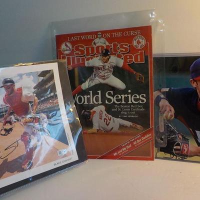 Sox signed world series sports illustrated and Red sox catcher.