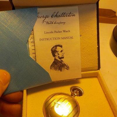 "george Chatterton " Lincoln Pocket Watch"