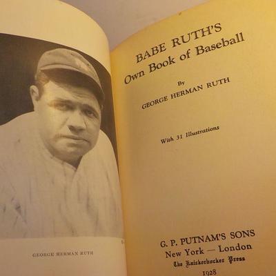 "Babe Ruth's own Book of Baseball"   "1928, 1st edition."