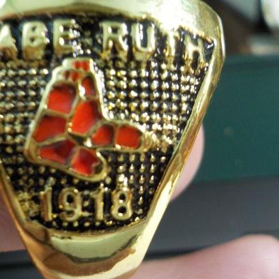 Copy of Red Sox 1918 world series ring. Babe Ruth.